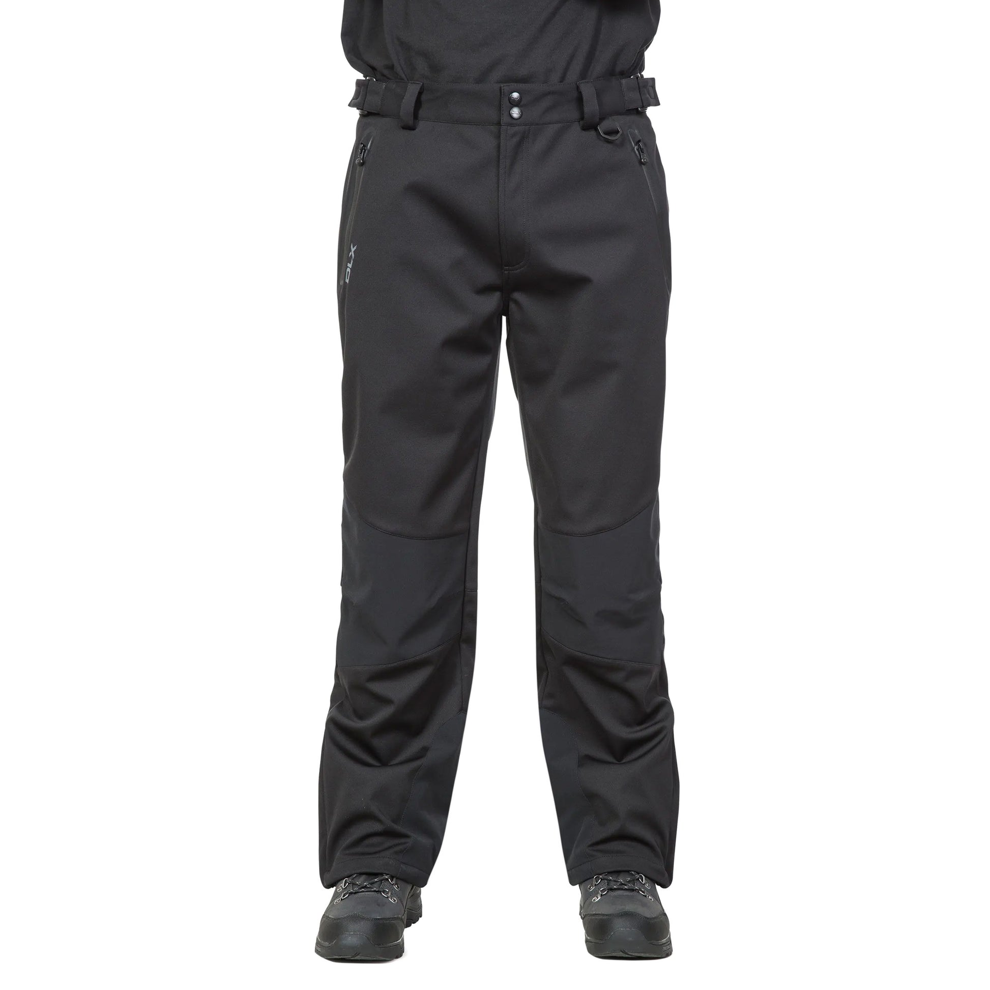 Black - Side - Trespass Mens Holloway Waterproof DLX Trousers