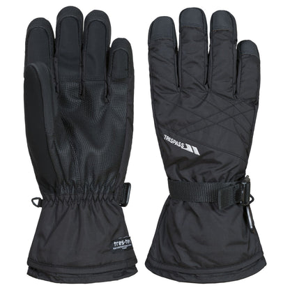 Black - Side - Trespass Mens Reunited II Ski Gloves