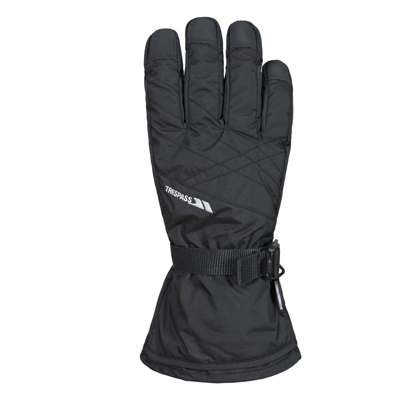 Black - Front - Trespass Mens Reunited II Ski Gloves