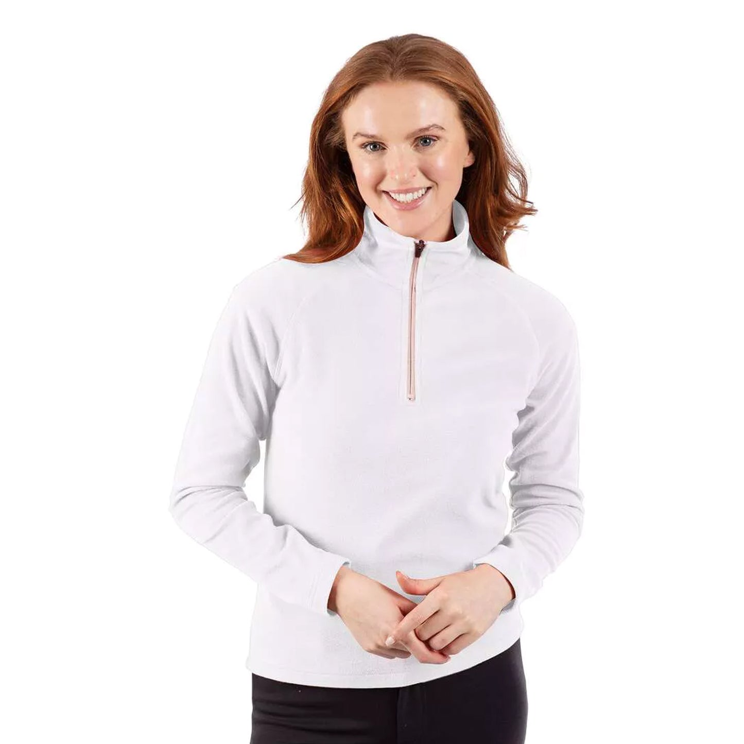 Pale Grey - Side - Trespass Womens-Ladies Skylar Fleece Top