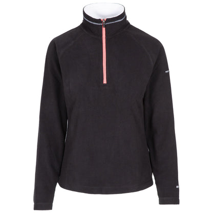 Black-White - Front - Trespass Womens-Ladies Skylar Fleece Top