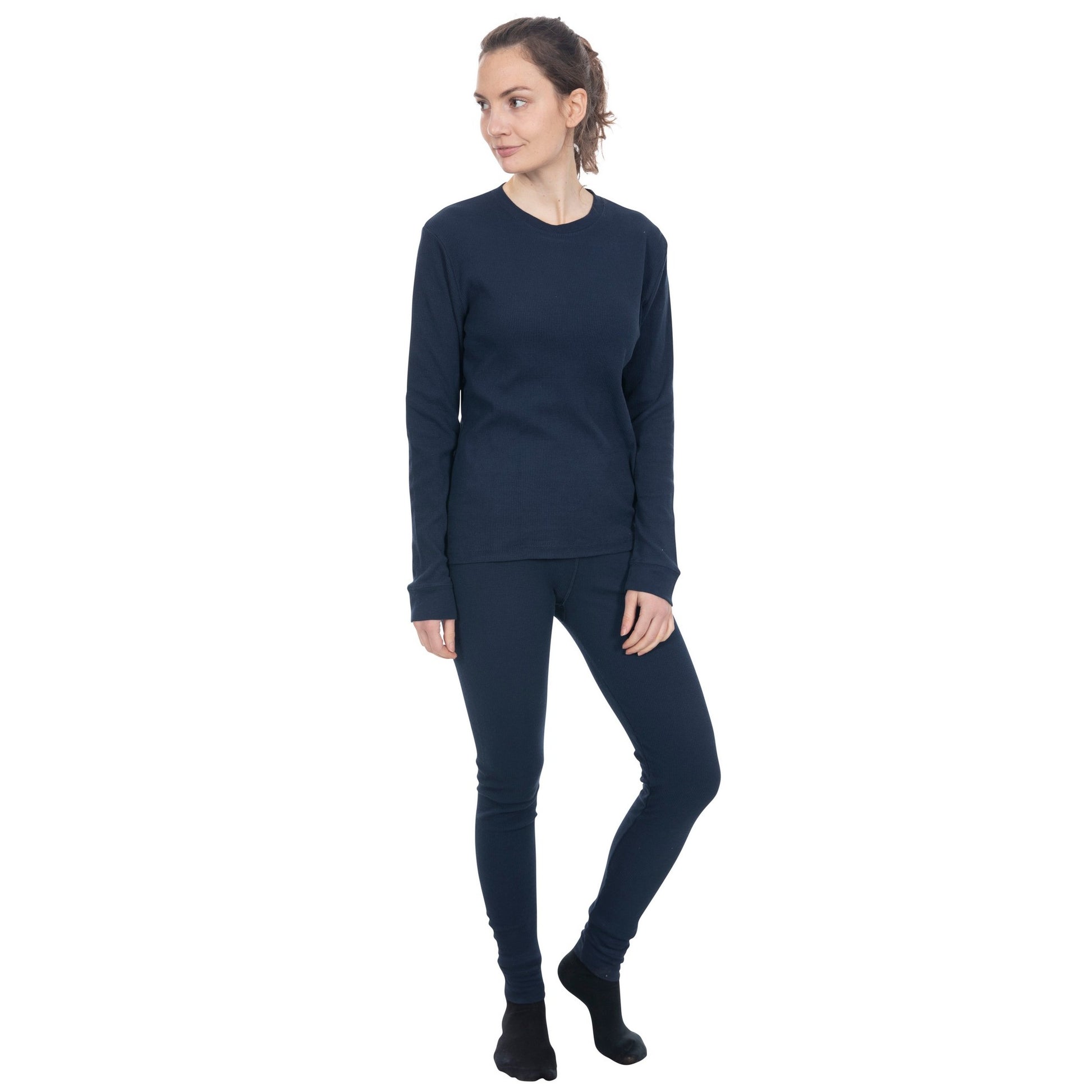 Navy - Side - Trespass Unisex Mystery Thermal Baselayer Set
