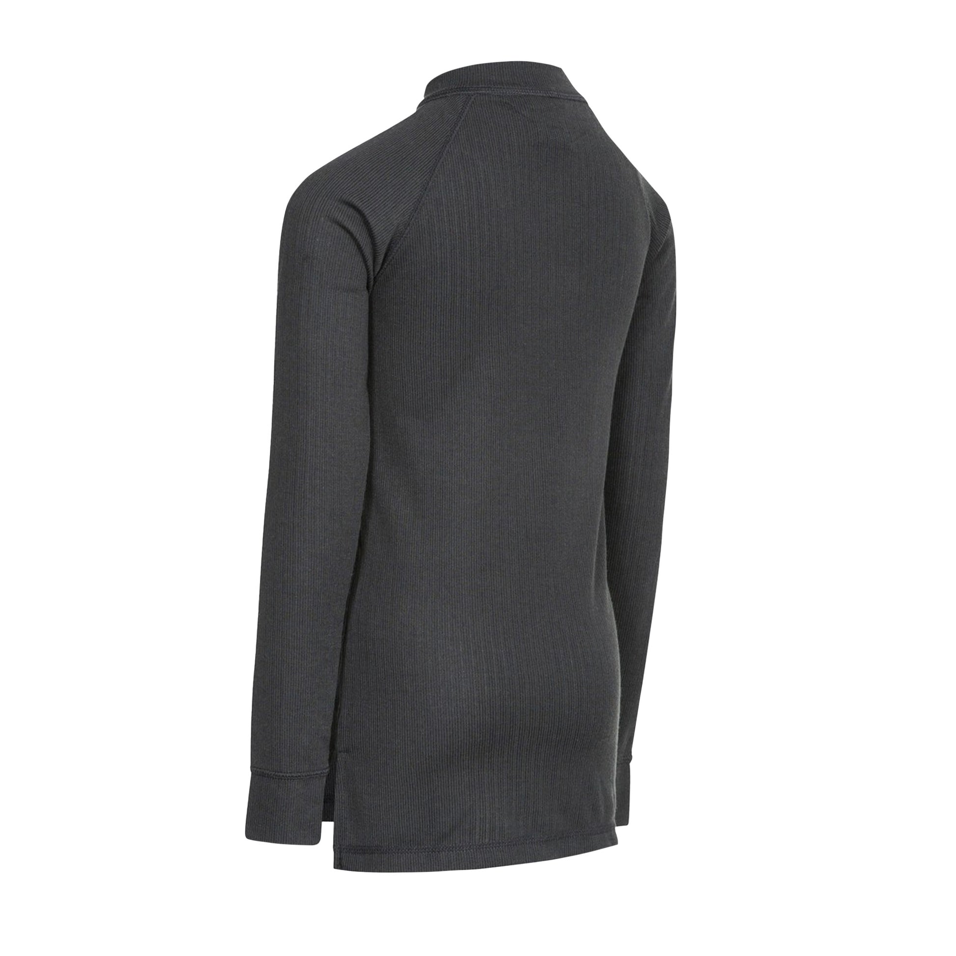 Black - Back - Trespass Childrens-Kids Wise360 1-2 Zip Baselayer Top