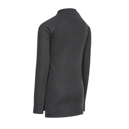 Black - Back - Trespass Childrens-Kids Wise360 1-2 Zip Baselayer Top