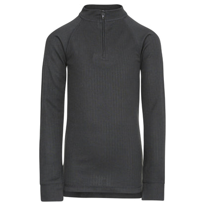 Black - Front - Trespass Childrens-Kids Wise360 1-2 Zip Baselayer Top