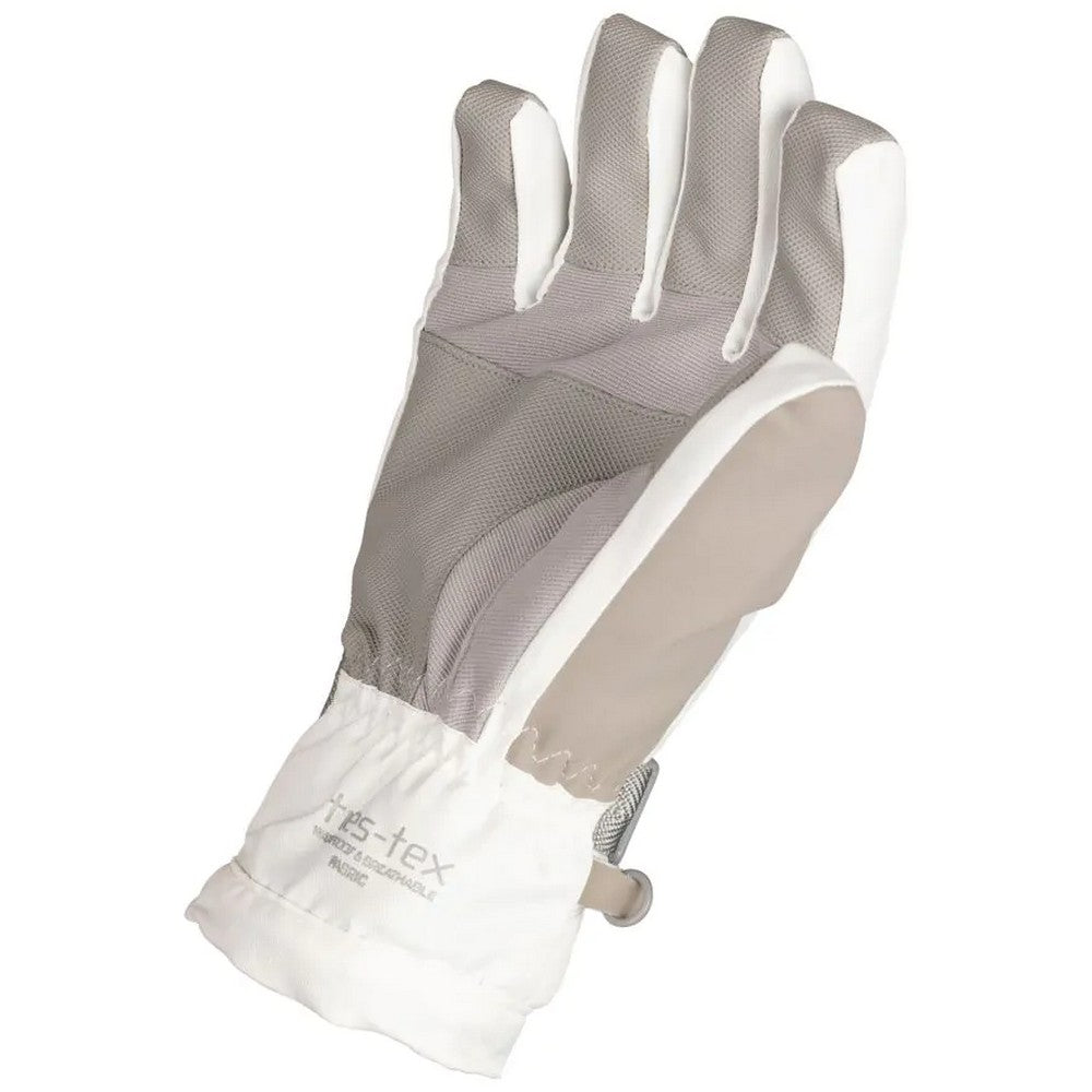White - Side - Trespass Childrens-Kids Simms Waterproof Gloves