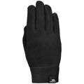 Black - Side - Trespass Childrens Girls Plummet II Fleece Gloves