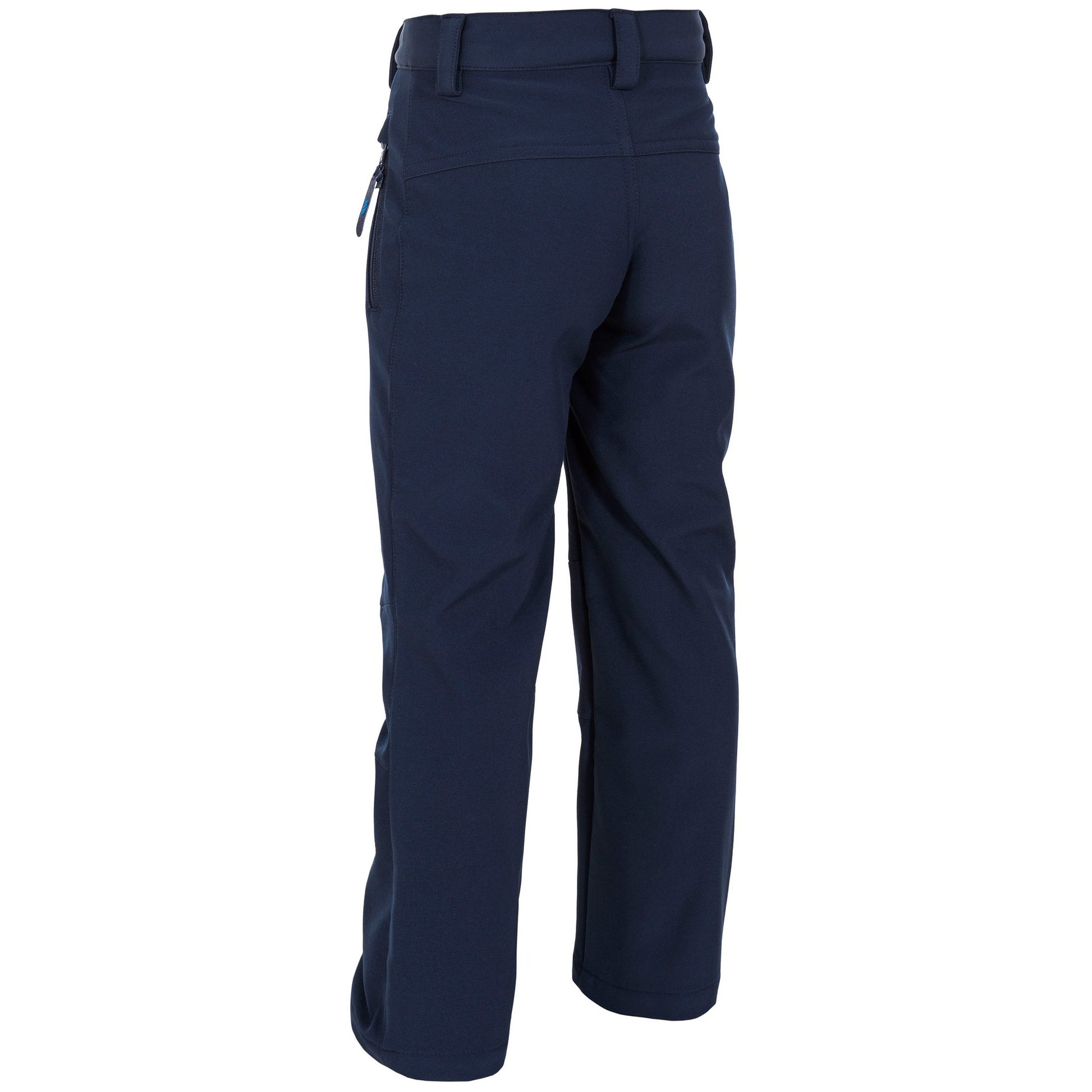 Navy - Back - Trespass Childrens-Kids Galloway Softshell Trousers