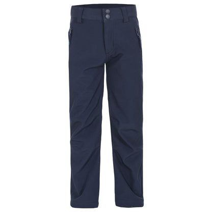 Navy - Front - Trespass Childrens-Kids Galloway Softshell Trousers