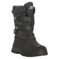 Black - Side - Trespass Childrens Boys Strachan II Waterproof Touch Fastening Snow Boots