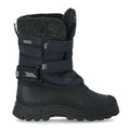 Navy - Front - Trespass Childrens Boys Strachan II Waterproof Touch Fastening Snow Boots