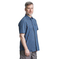 Blue Check - Back - Trespass Mens Juba Short Sleeve Casual Shirt