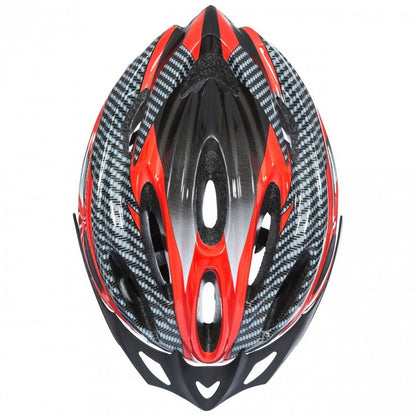 Red - Side - Trespass Adults Unisex Crankster Cycling Helmet