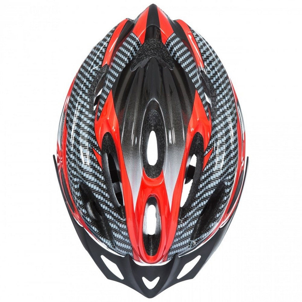 Red - Side - Trespass Adults Unisex Crankster Cycling Helmet