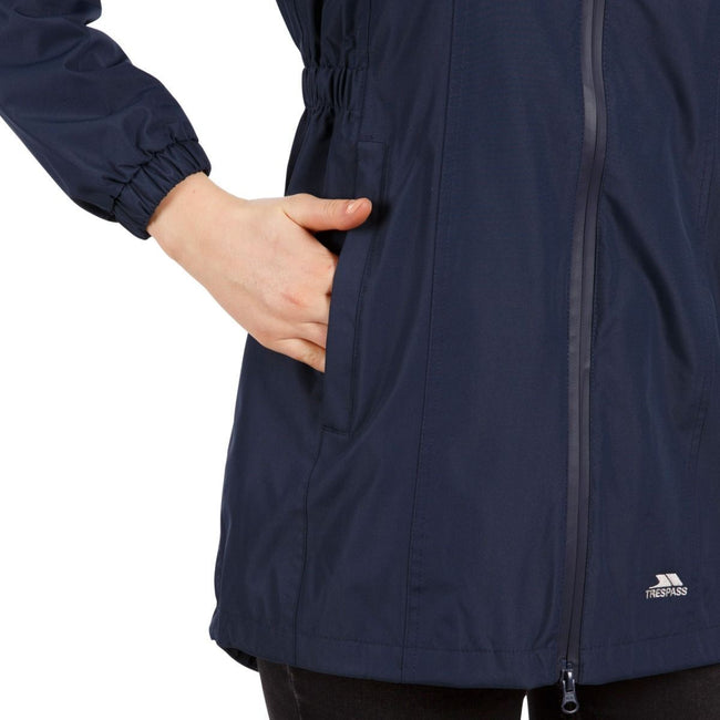 Navy - Close up - Trespass Womens-Ladies Waterproof Shell Jacket