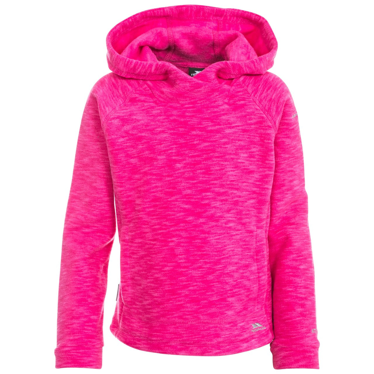 Pink Lady Marl - Front - Trespass Childrens Girls Moonflow Hooded Fleece