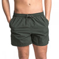 Olive - Side - Trespass Mens Luena Swimming Shorts