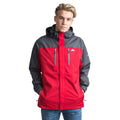 Red - Side - Trespass Mens Wooster Waterproof Jacket
