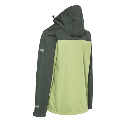 Olive - Back - Trespass Mens Palin Waterproof Softshell Jacket