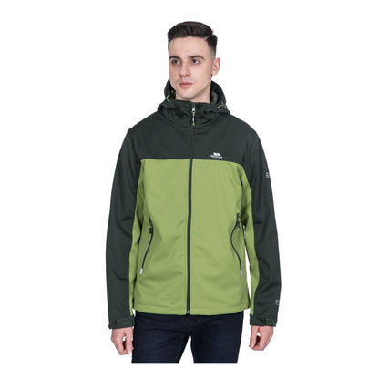 Olive - Side - Trespass Mens Palin Waterproof Softshell Jacket