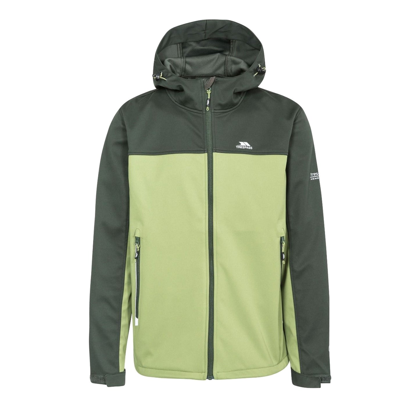 Olive - Front - Trespass Mens Palin Waterproof Softshell Jacket