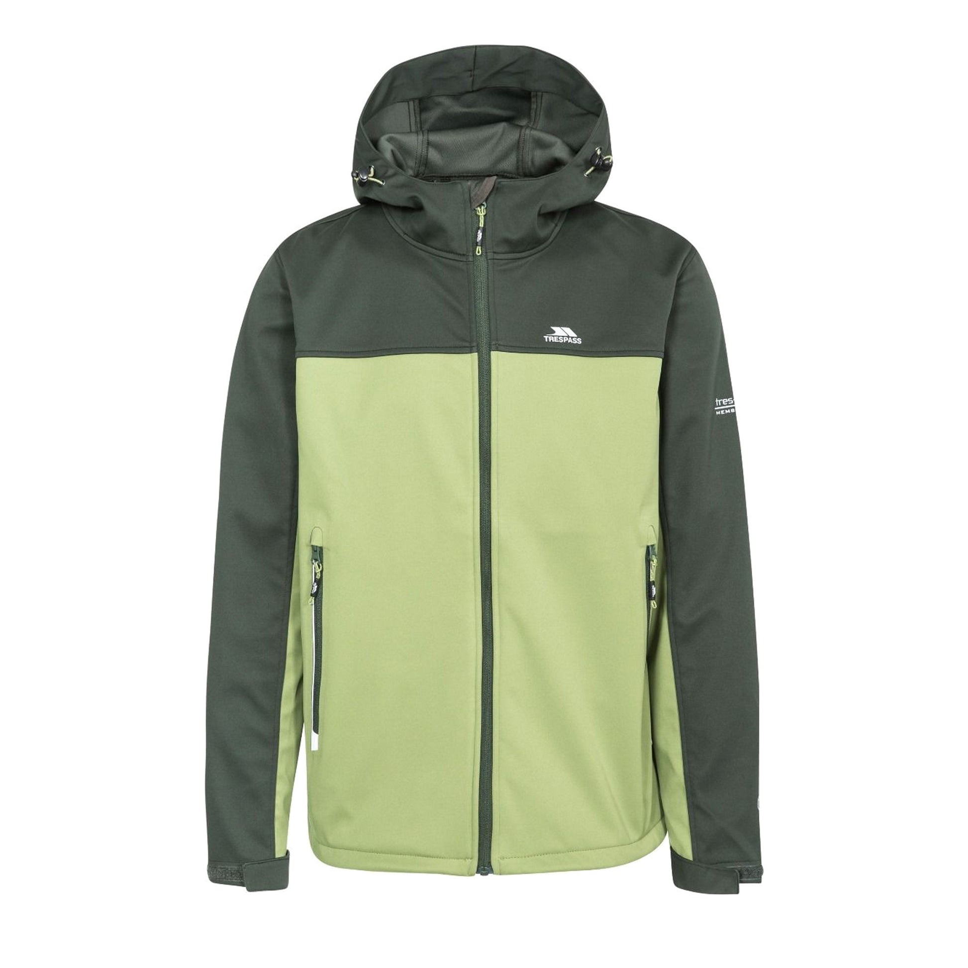 Olive - Front - Trespass Mens Palin Waterproof Softshell Jacket