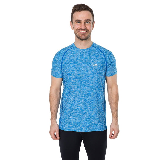 Bright Blue Marl - Back - Trespass Mens Gaffney Active T-Shirt