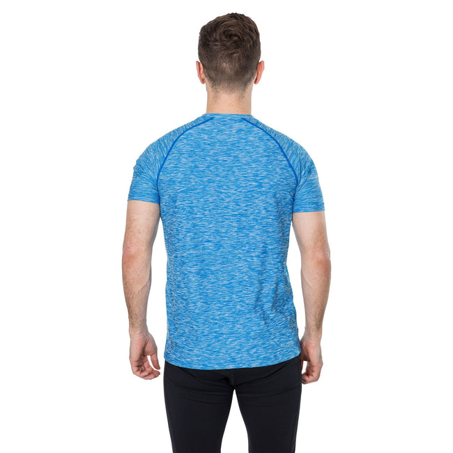 Bright Blue Marl - Side - Trespass Mens Gaffney Active T-Shirt