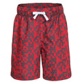 Red - Front - Trespass Childrens Boys Alley Swimming Shorts