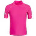 Pink Lady - Front - Trespass Childrens-Kids Crew Rash Guard Top