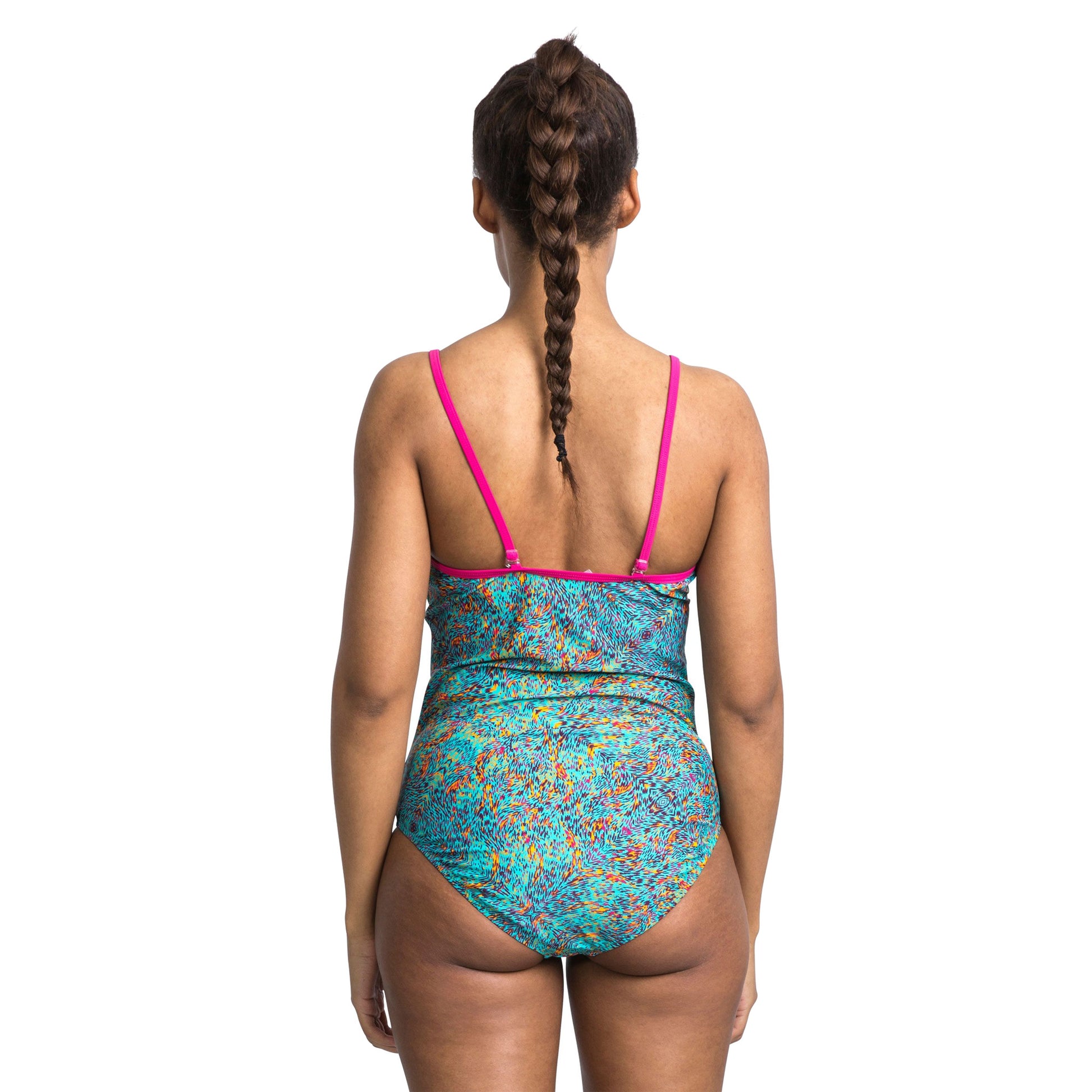 Lagoon Print - Side - Trespass Womens-Ladies Lotty Swimsuit