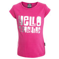 Pink Lady - Front - Trespass Childrens Girls Hello Short Sleeve T-Shirt
