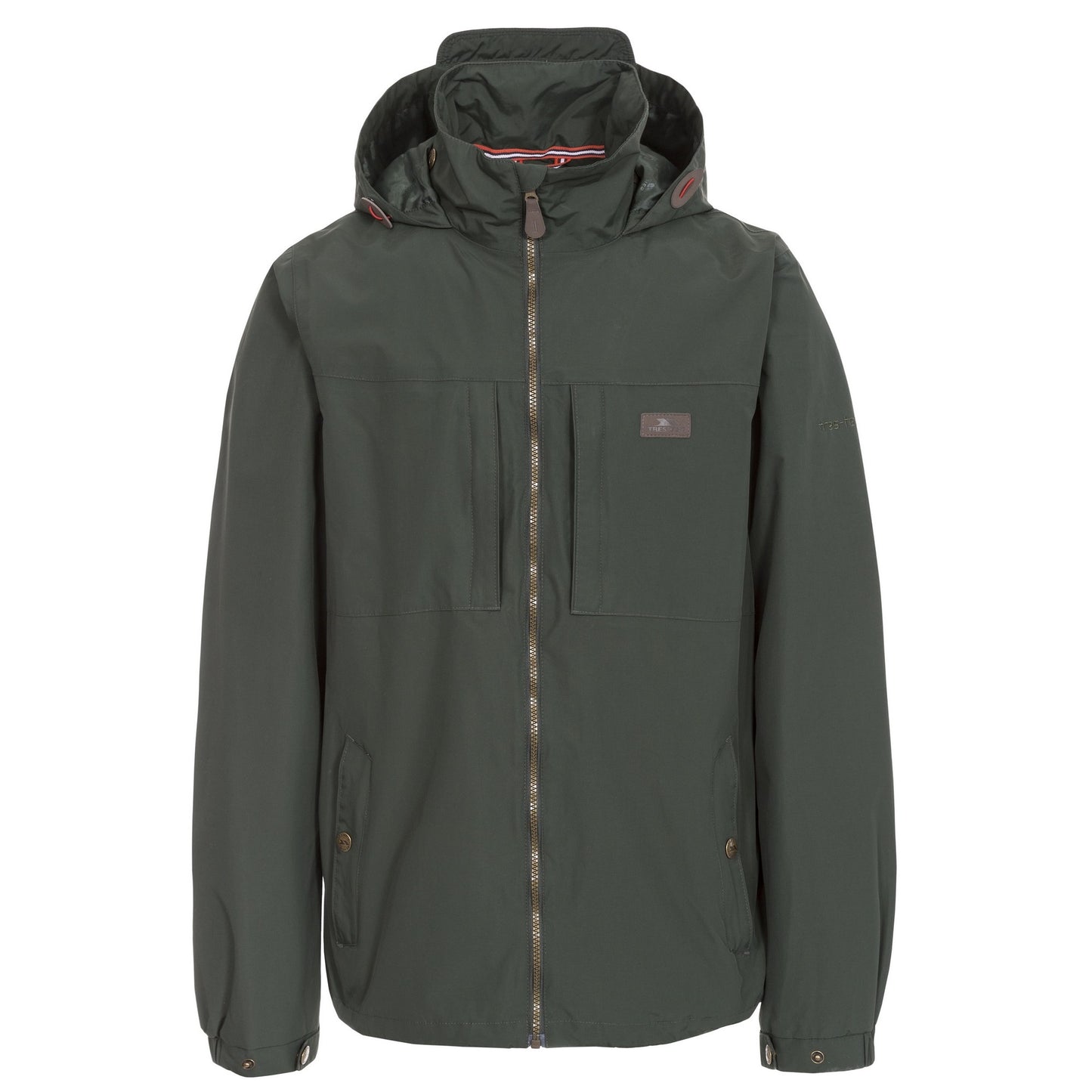 Olive - Front - Trespass Mens Cartwright Waterproof Jacket