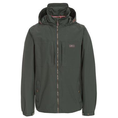 Olive - Front - Trespass Mens Cartwright Waterproof Jacket