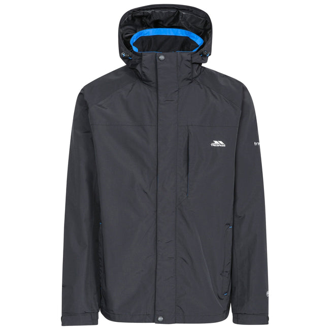Black - Front - Trespass Mens Edwards II Waterproof Jacket