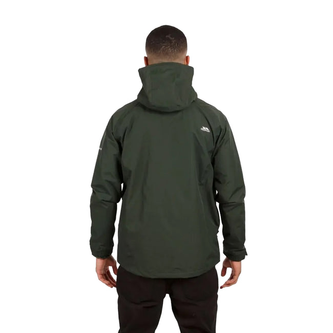 Olive - Lifestyle - Trespass Mens Edwards II Waterproof Jacket