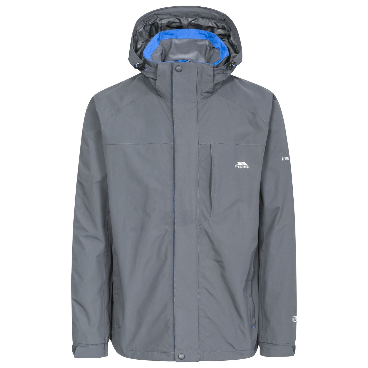 Carbon - Front - Trespass Mens Edwards II Waterproof Jacket