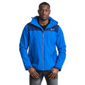 Blue - Side - Trespass Mens Ginsberg Waterproof Jacket