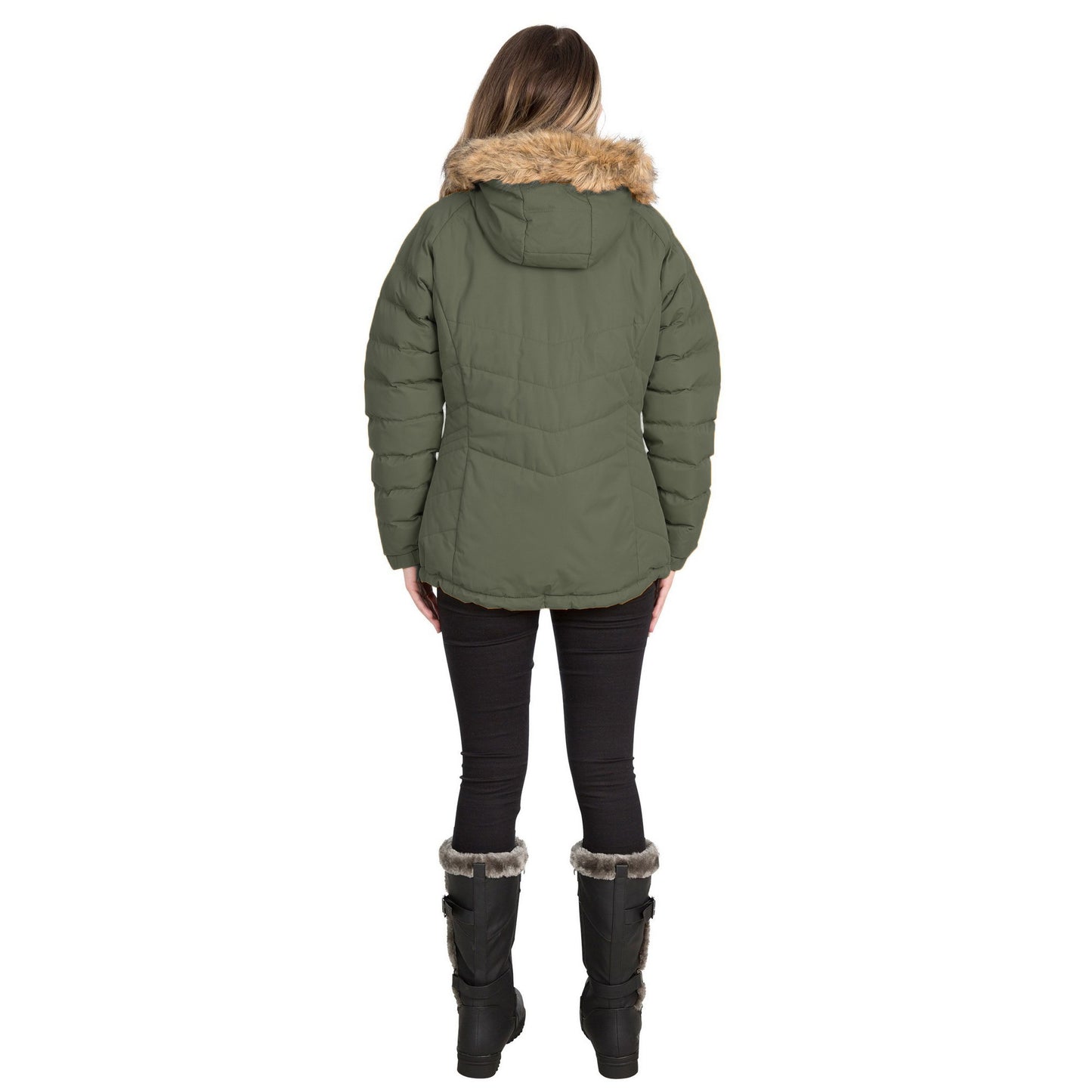 Olive - Lifestyle - Trespass Womens-Ladies Nadina Waterproof Padded Jacket