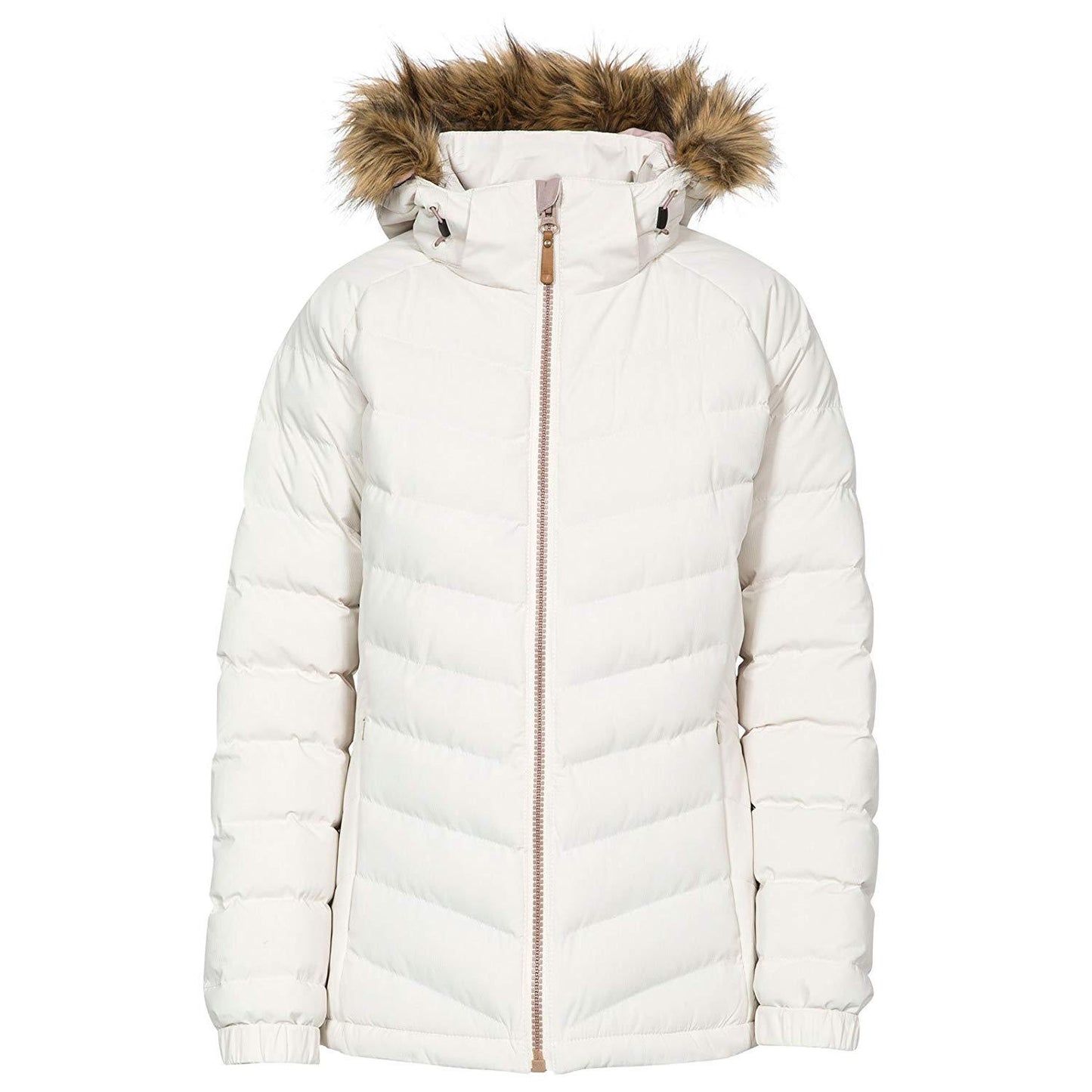 Vanilla - Front - Trespass Womens-Ladies Nadina Waterproof Padded Jacket
