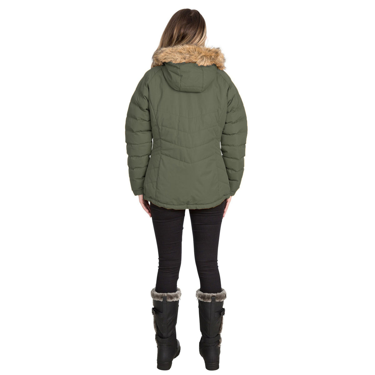 Olive - Lifestyle - Trespass Womens-Ladies Nadina Waterproof Padded Jacket