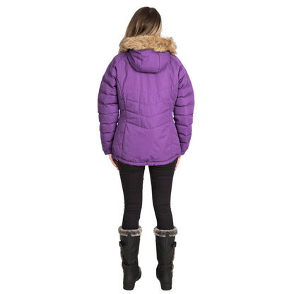 Purple - Side - Trespass Womens-Ladies Nadina Waterproof Padded Jacket