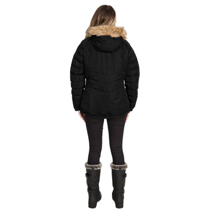 Black-Black - Lifestyle - Trespass Womens-Ladies Nadina Waterproof Padded Jacket