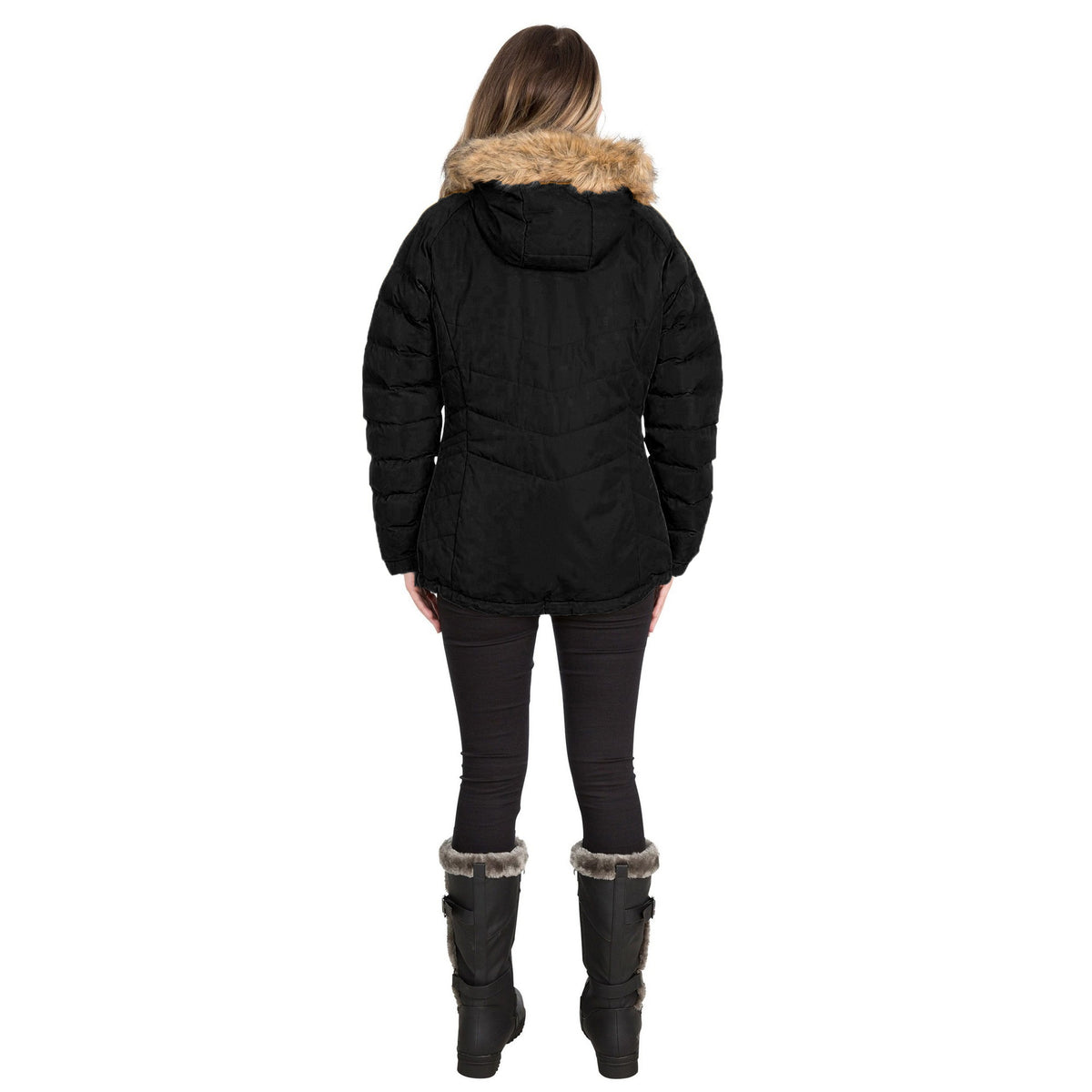 Black-Black - Lifestyle - Trespass Womens-Ladies Nadina Waterproof Padded Jacket