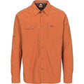 Burnt Orange - Front - Trespass Mens Darnet Long Sleeve Travel Shirt