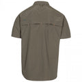 Olive - Back - Trespass Mens Lowrel Short Sleeve Travel Shirt