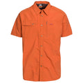 Burnt Orange - Front - Trespass Mens Lowrel Short Sleeve Travel Shirt