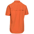 Burnt Orange - Back - Trespass Mens Lowrel Short Sleeve Travel Shirt