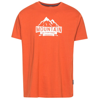 Burnt Orange - Front - Trespass Mens Peaked Short Sleeve T-Shirt