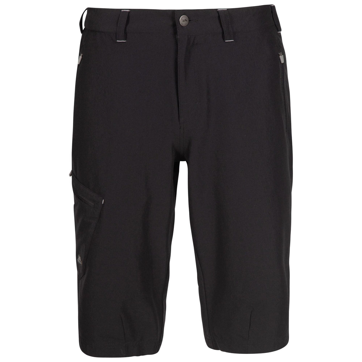 Black - Front - Trespass Mens Locate Travel Shorts